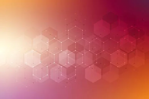 Medical background from hexagons. Geometric elements of design for modern com Stock Illustration