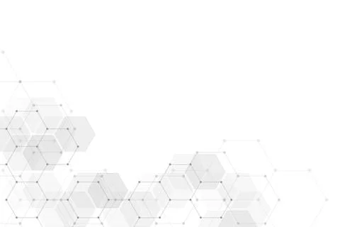 Medical background from hexagons. Geometric elements of design for modern com Illustrazione stock