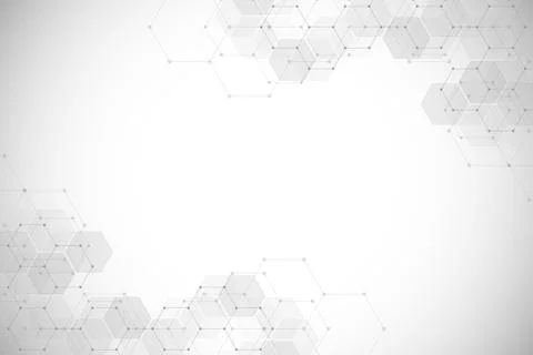 Medical background from hexagons. Geometric elements of design for modern com Stock Illustration