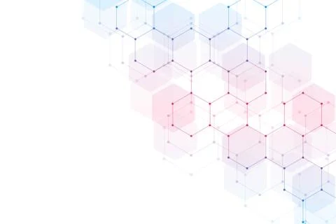 Medical background from hexagons. Geometric elements of design for modern com 库存插图