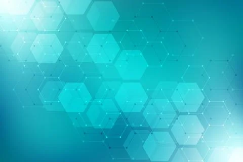 Medical background from hexagons. Geometric elements of design for modern com Stock Illustration
