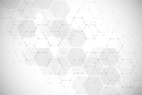 Medical background from hexagons. Geometric elements of design for modern com Stock Illustration
