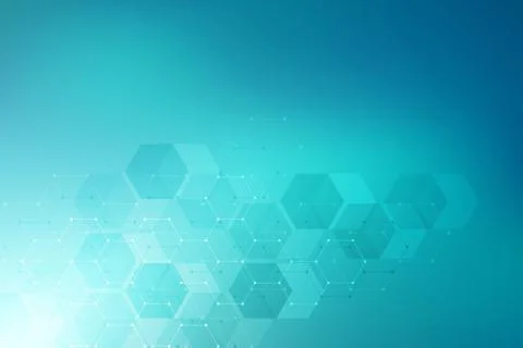 Medical background from hexagons. Geometric elements of design for modern com Stock Illustration