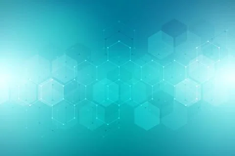 Medical background from hexagons. Geometric elements of design for modern com Stock Illustration