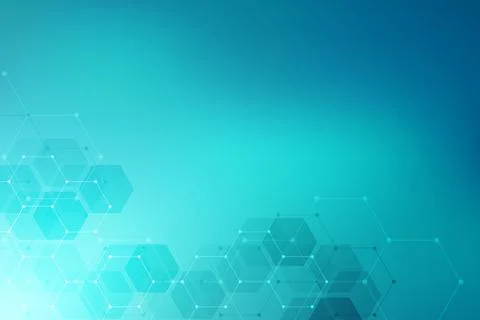 Medical background from hexagons. Geometric elements of design for modern com Stock Illustration