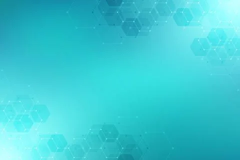 Medical background from hexagons. Geometric elements of design for modern com Illustrazione stock