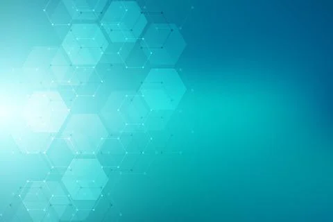 Medical background from hexagons. Geometric elements of design for modern com Stock Illustration