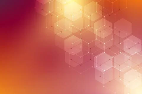 Medical background from hexagons. Geometric elements of design for modern com Stock Illustration