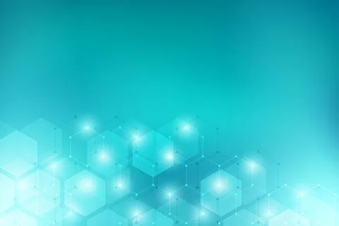 Medical background from hexagons. Geometric elements of design for modern com Stock Illustration