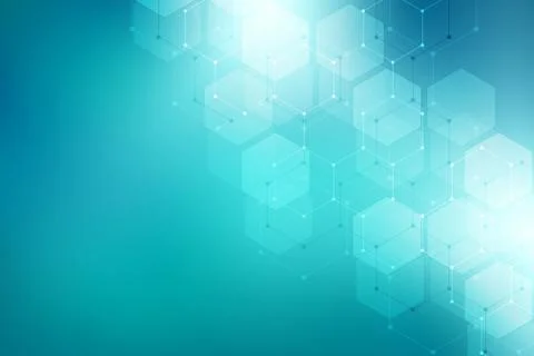 Medical background from hexagons. Geometric elements of design for modern com Stock Illustration