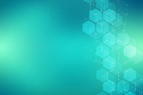 Medical background from hexagons. Geometric elements of design for modern com Illustrazione stock
