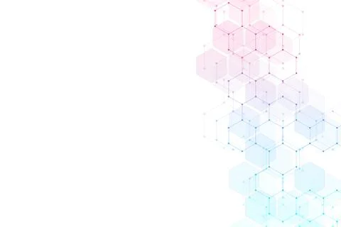 Medical background from hexagons. Geometric elements of design for modern com Stock Illustration