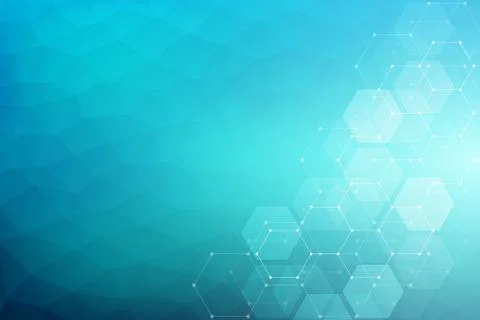 Medical background from hexagons. Geometric elements of design for modern com Illustrazione stock