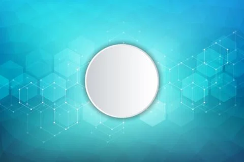 Medical background from hexagons. Geometric elements of design for modern com Stock Illustration