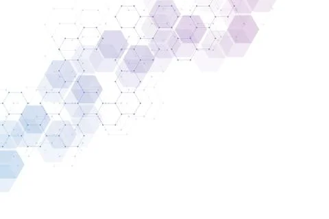 Medical background from hexagons. Geometric elements of design for modern com Stock Illustration