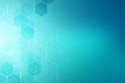 Medical background from hexagons. Geometric elements of design for modern com Stock Illustration