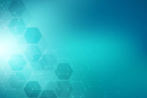 Medical background from hexagons. Geometric elements of design for modern com Illustrazione stock