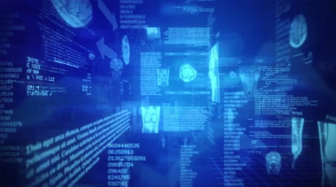 Medical Background. Loopable. Blue. Dolly in.  Video stock 45201662