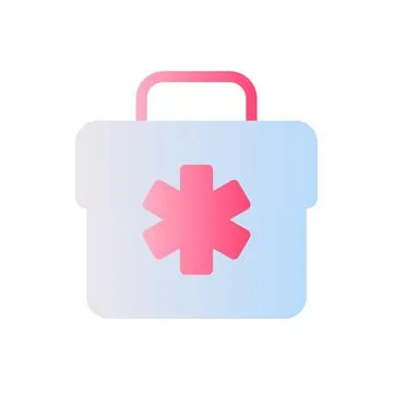 Medical bag flat gradient two-color ui icon Illustrazione stock