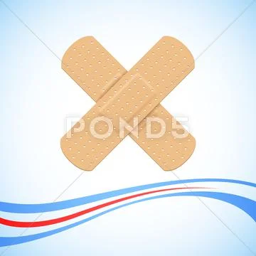 Medical Bandage Cross Stock Illustration