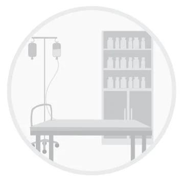 Medical bed Stock Illustration