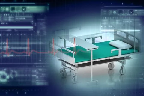 Medical bed Stock Illustration