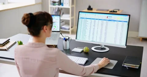 Medical Bill Codes And Spreadsheet Data Stock Footage 239039190