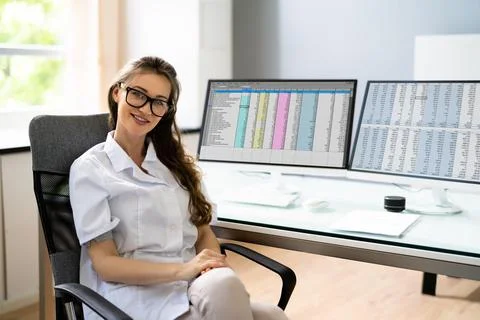 Medical Bill Codes And Spreadsheet Data Stock Photos