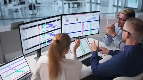 Medical Billing Analyst Coding Spreadsheets On Laptop Stock Footage 337225003