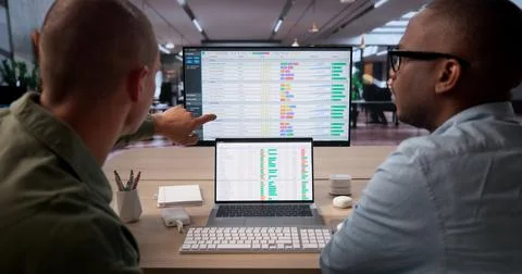 Medical Billing Analyst Reviews Coding Spreadsheets To Ensure Accurate Financ 库存照片