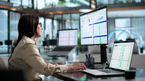 Medical Billing Analyst Using Computer To Review Coding Stock Footage 339176959