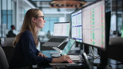 Medical Billing Coder Carefully Reviewing Data On Laptop Stock Footage 340400102