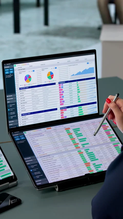 Medical Billing Coder Works Diligently Analyzing Stock Footage 339904129