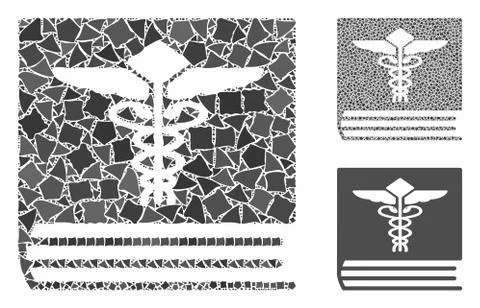 Medical book Composition Icon of Bumpy Items Illustrazione stock
