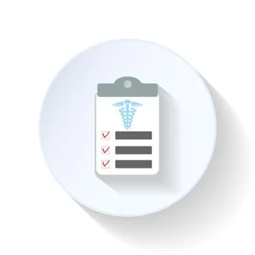 Medical book flat icon Stock Illustration