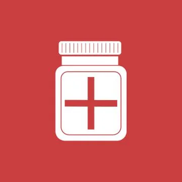 Medical bottle Vector icon logo Stock Illustration