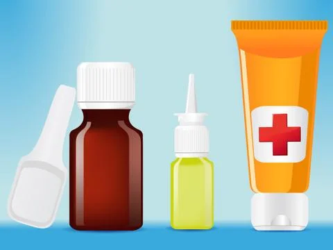 Medical bottles Stock Illustration