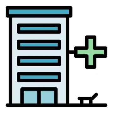 Medical building icon vector flat Ilustración de archivo