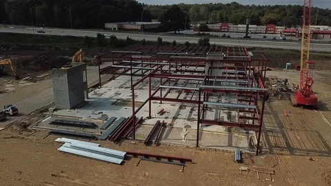 Medical Building under construction Stock Footage 100306725