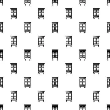 Medical cabinet on wheels seamless pattern background Stock Illustration
