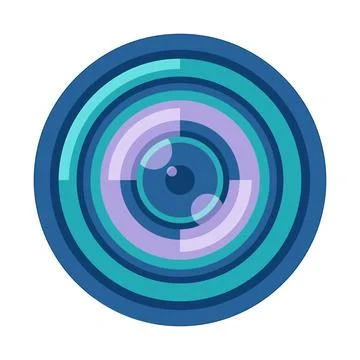 Medical camera lens icon representing mental health awareness and clear vision Stock Illustration