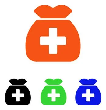 Medical Capital Fund Flat Vector Icon 스톡 일러스트