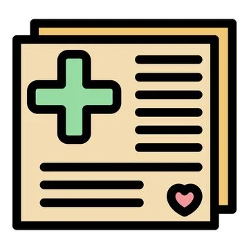 Medical card icon vector flat Stock-Illustration