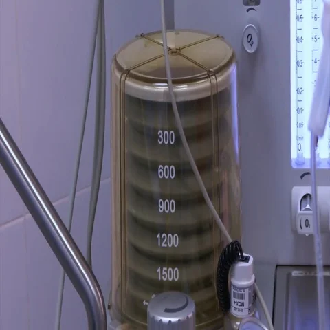 Medical Center Hospital ventilators breathing Stock Footage