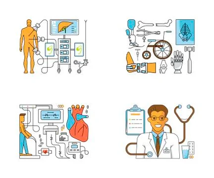 Medical centre website Stock Illustration