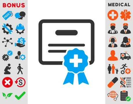 Medical Certification Icon Stock Illustration