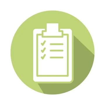 Medical check list document block style icon Stock Illustration
