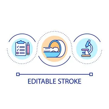 Medical checkup loop concept icon Illustrazione stock
