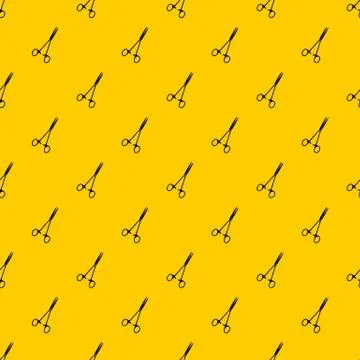 Medical clamp scissors pattern Illustrazione stock