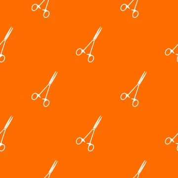 Medical clamp scissors pattern seamless Stockillustratie